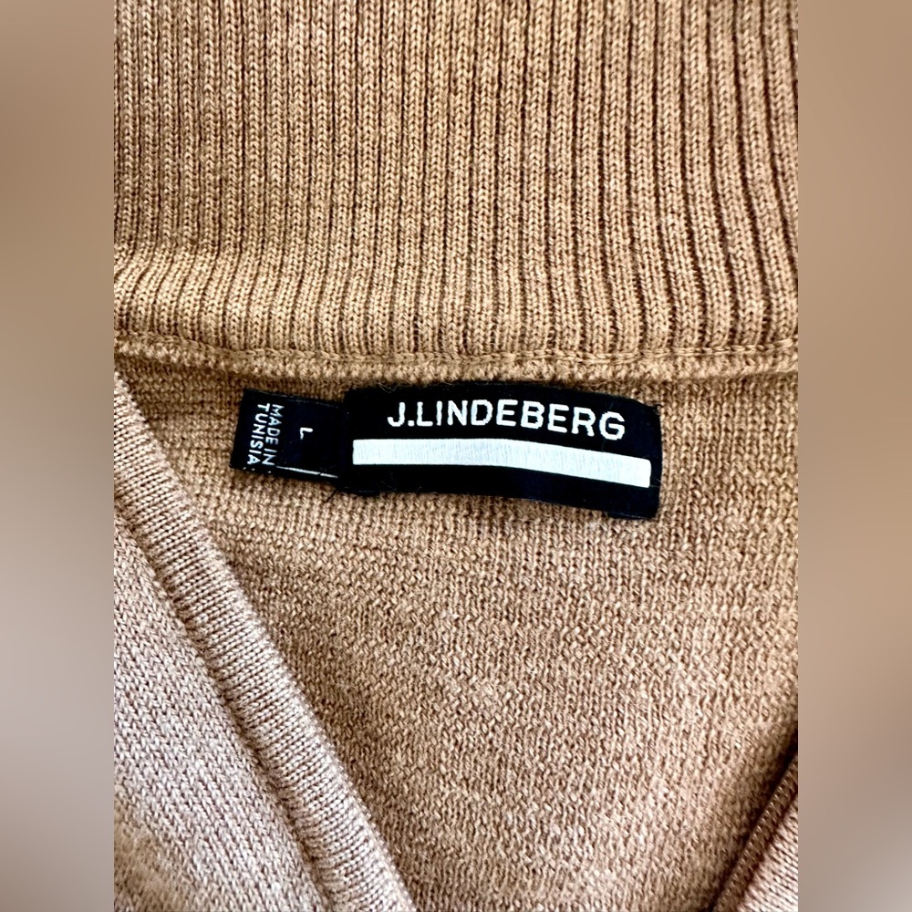J.Lindeberg Men's Quarter Zip Kian 100% Merino wool Sweater - Picture 9 of 10